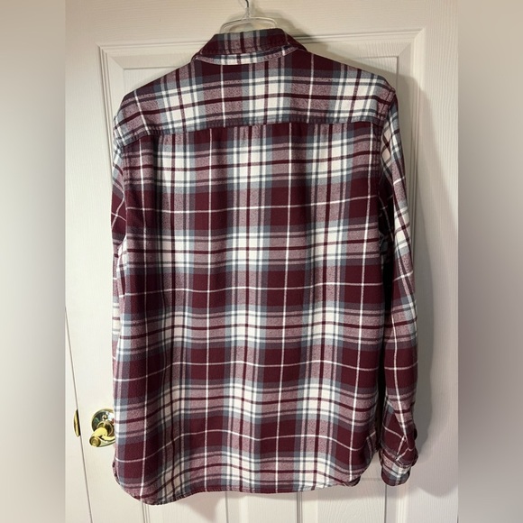 American Eagle Flannel Shirt Long Sleeve Button Down Multicolor 100% Cotton - Picture 2 of 13
